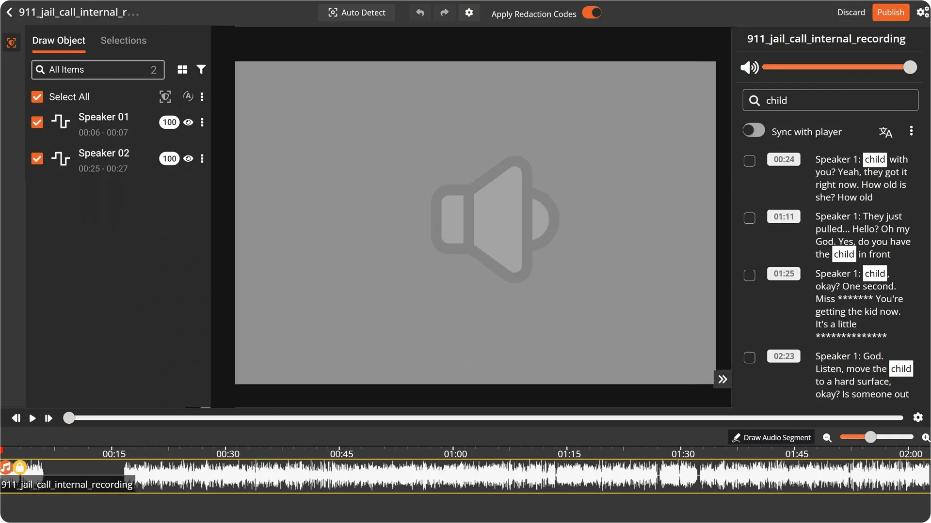 Card 3 - Searchable transcripts
