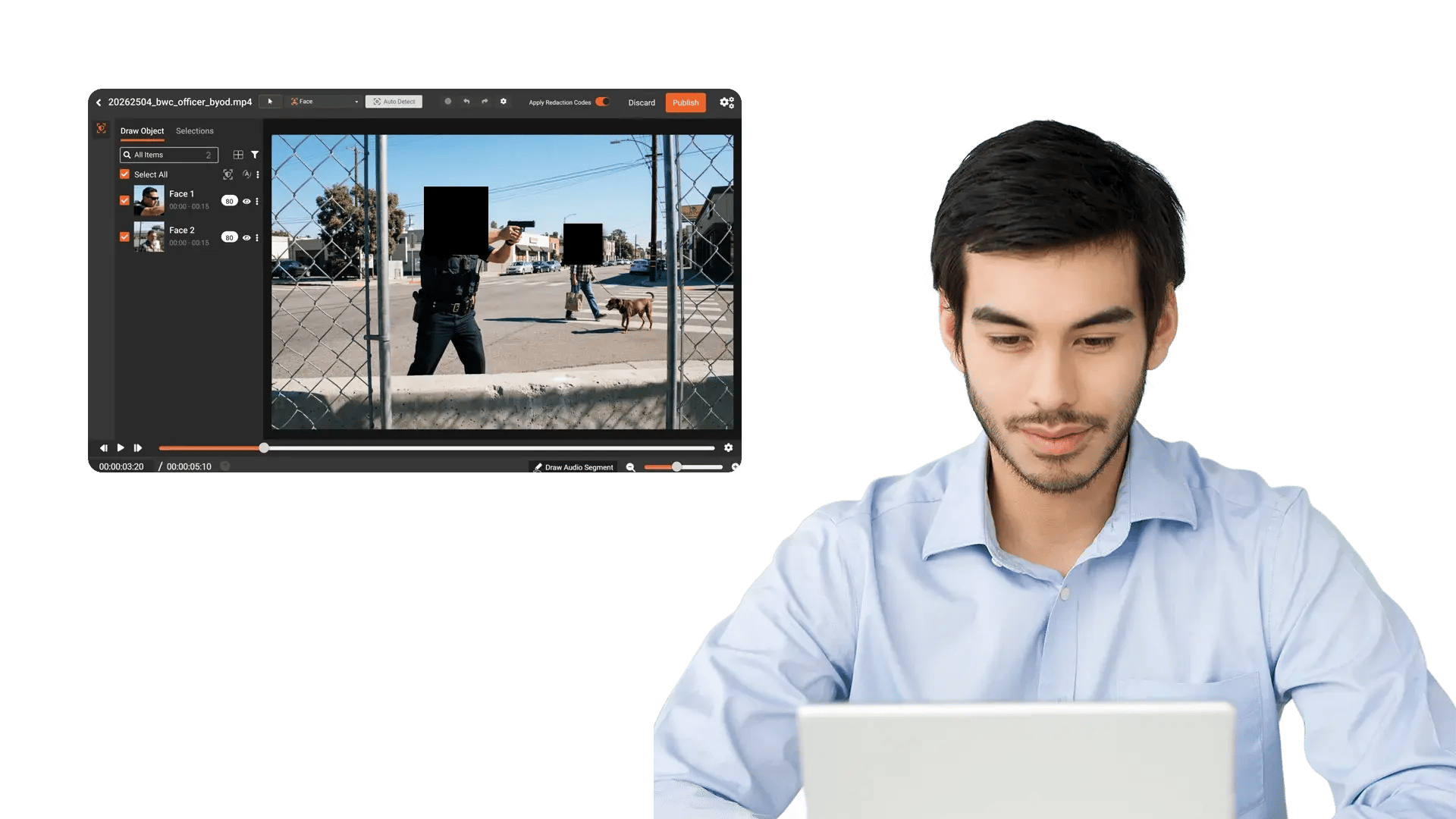 Faces in Body Cameras, CCTV, and Meeting Recordings All Need Redaction Before Sharing