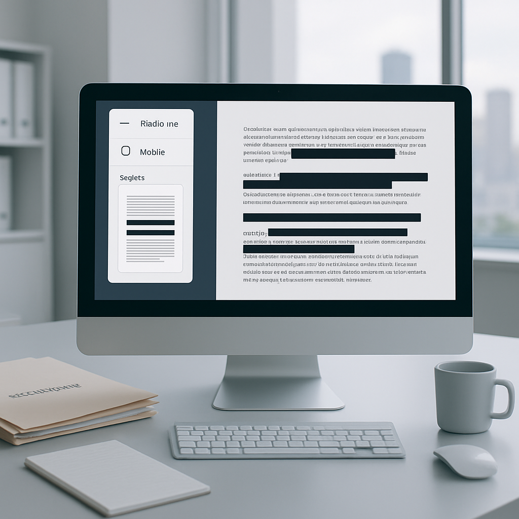A legal document with slightly redacted text opened on a redaction software. 