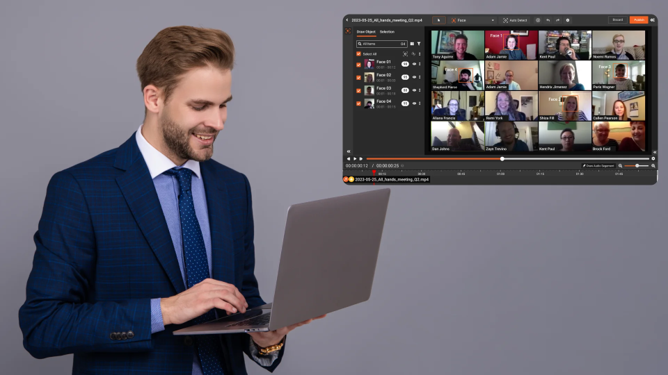 Redacting sensitive text in screen recordings with scrolling documents