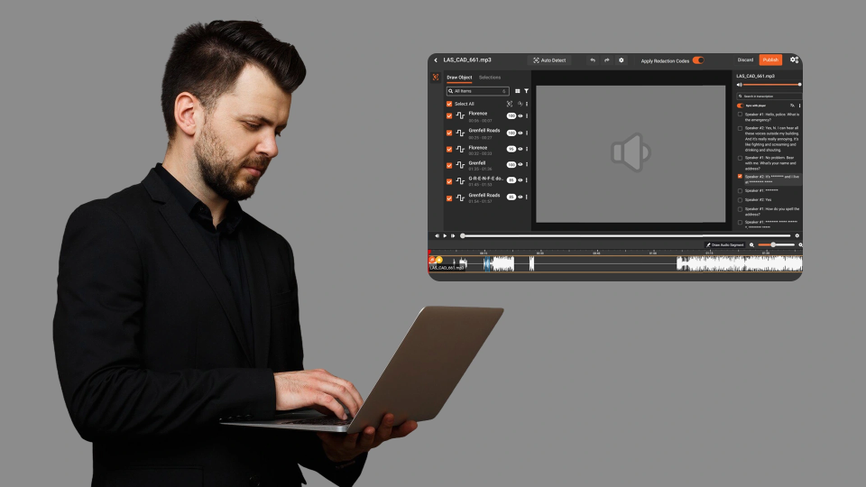 a person using redactor to redact files
