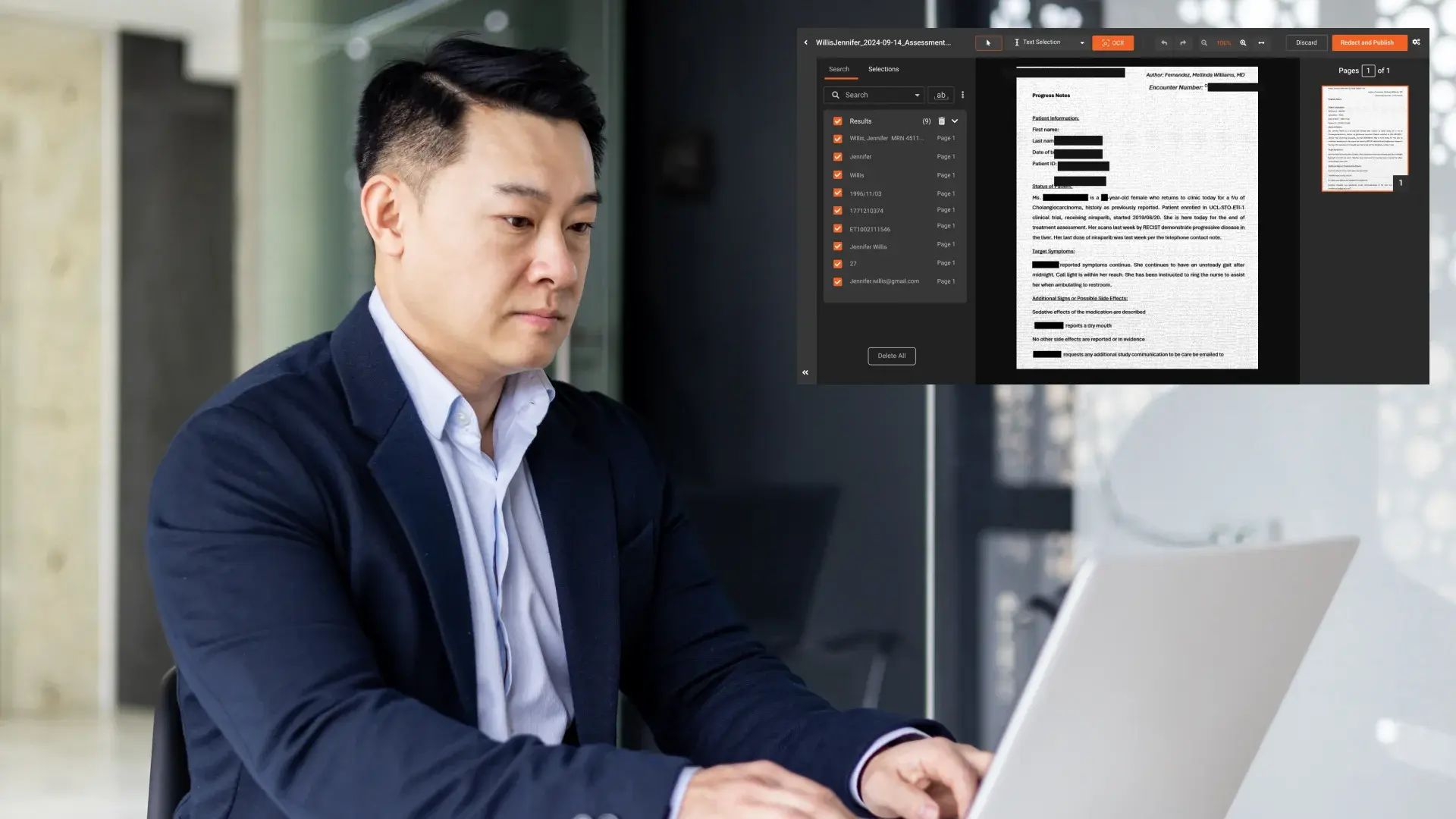 Redact bank statements securely using automated redaction software