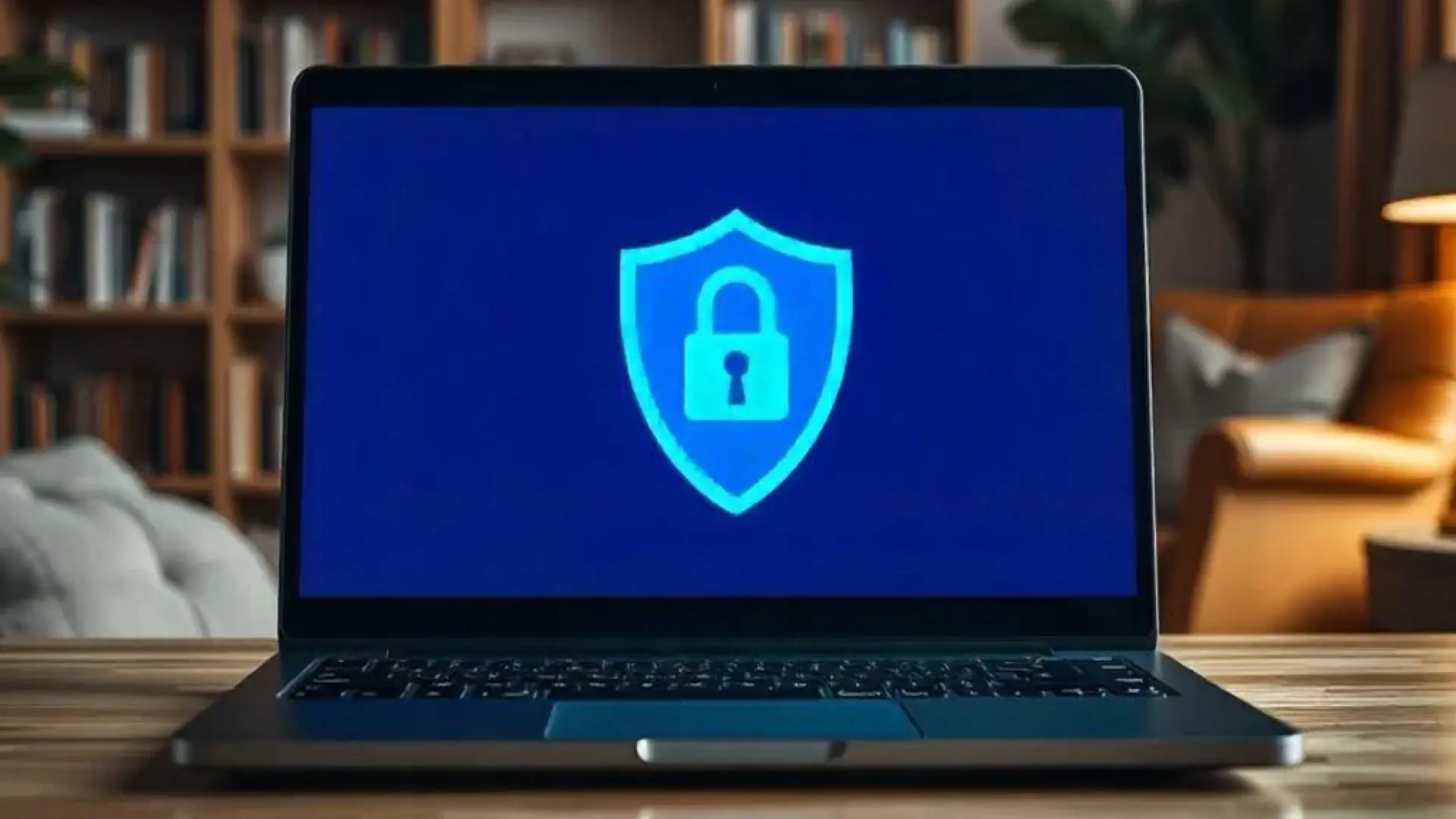 A software that is secure highlighted by a lock and shield icon showing on the screen