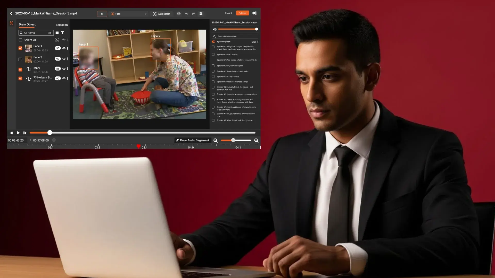 a person is exploring the best video redaction software for his work