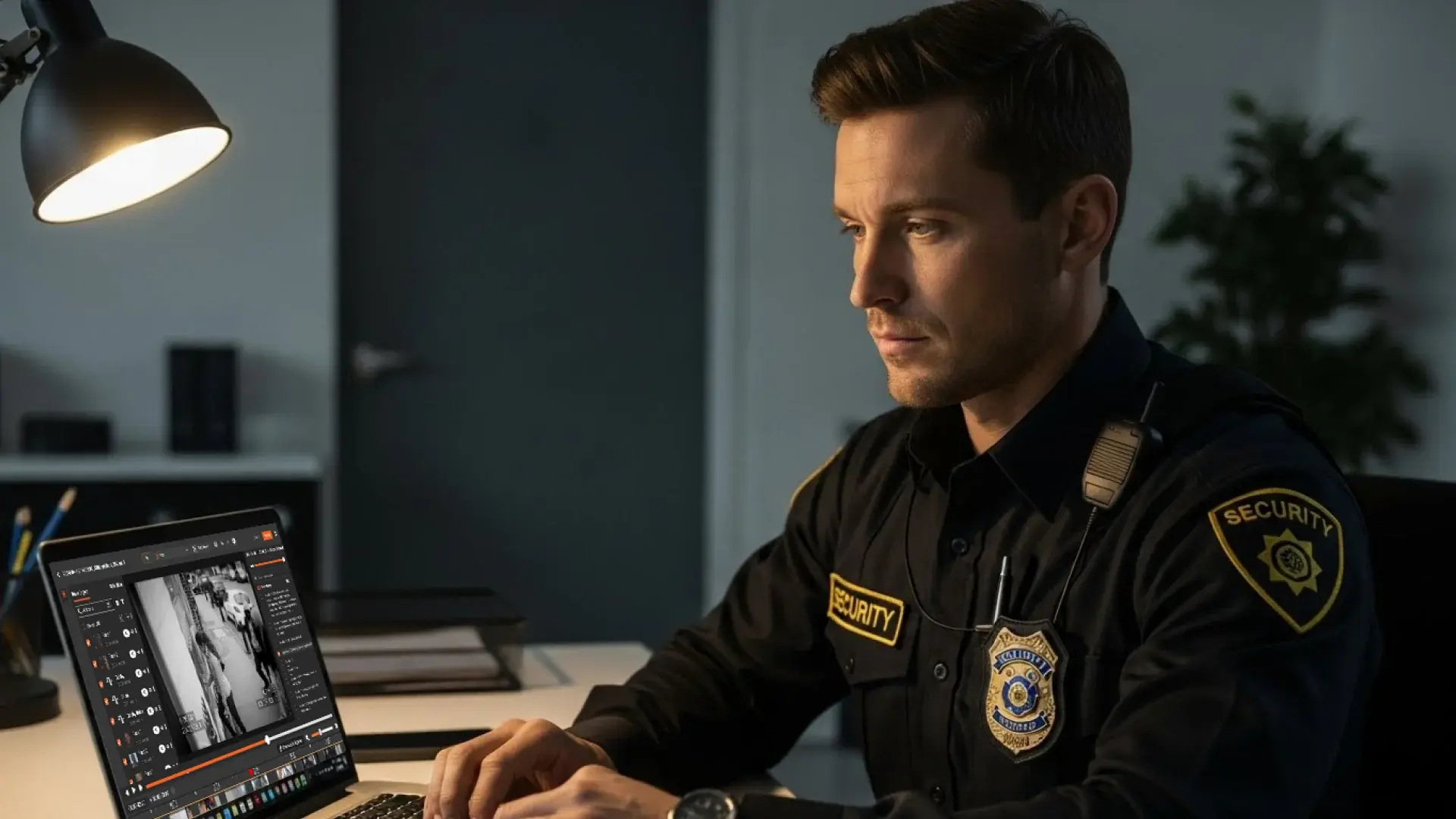 a police officer is using a on premises video redaction software for his duty work