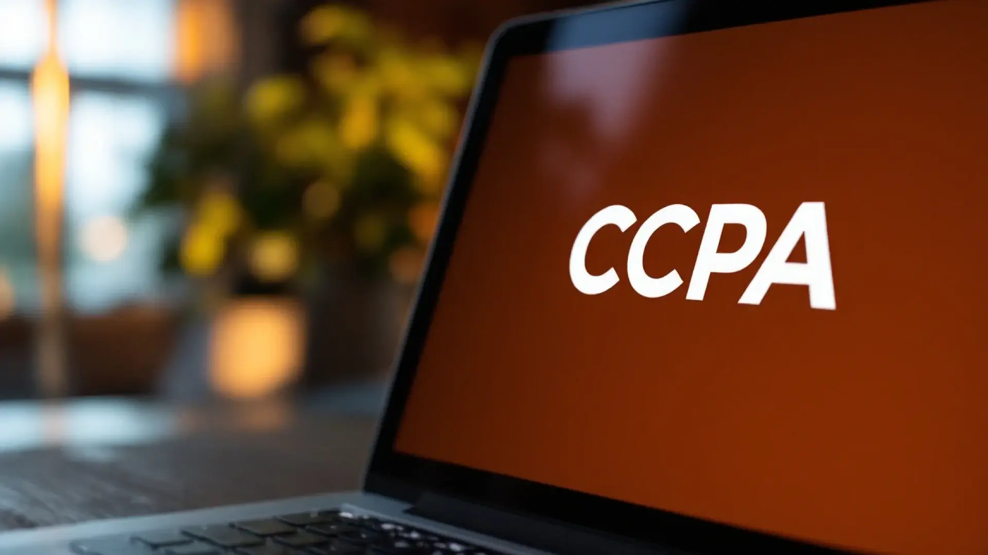 A laptop screen showing CCPA