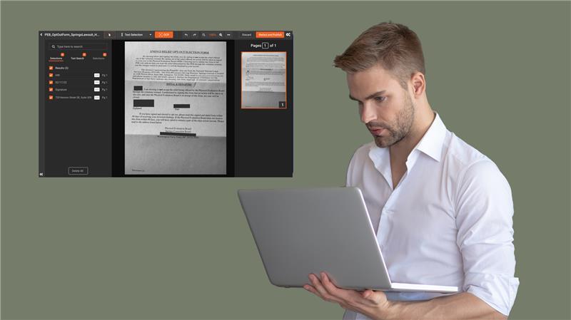 a person redacting docs by using VIDIZMO Redactor